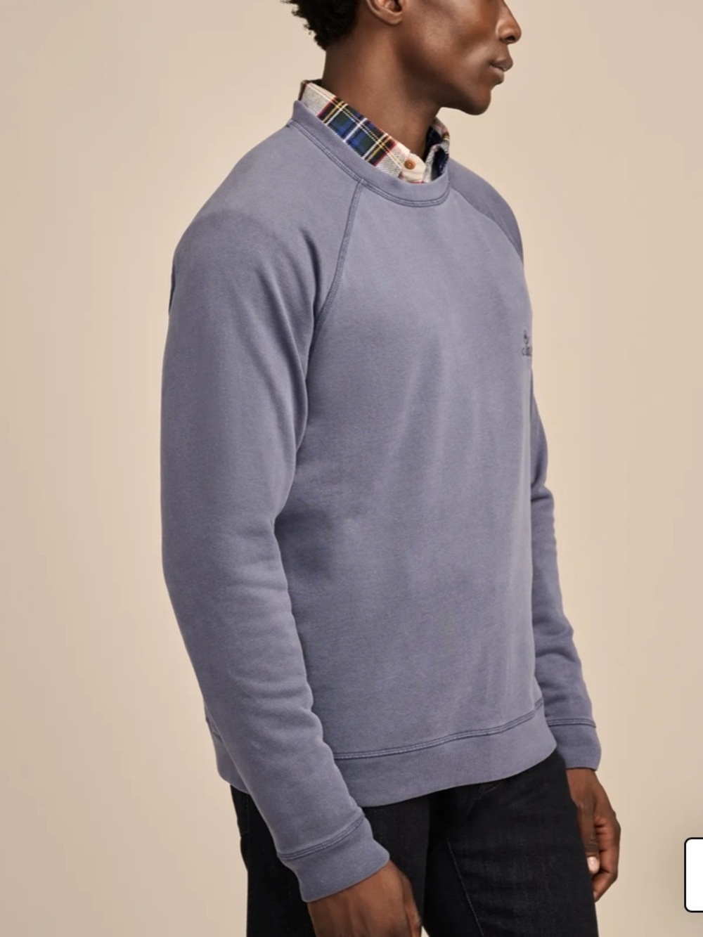Lucky Brand Men’s Fleece Logo Raglan Crew Sweatshirt Size Small - Picture 2 of 9